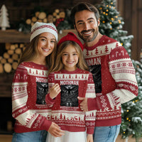 Mothman Ugly Christmas Sweater Horror Poster Halloween Harbinger of Doom Cryptid Creature - Wonder Print Shop