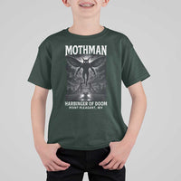 Mothman T Shirt For Kid Horror Poster Halloween Harbinger of Doom Cryptid Creature - Wonder Print Shop