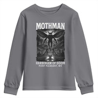 Mothman Youth Sweatshirt Horror Poster Halloween Harbinger of Doom Cryptid Creature - Wonder Print Shop