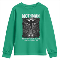 Mothman Youth Sweatshirt Horror Poster Halloween Harbinger of Doom Cryptid Creature - Wonder Print Shop