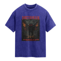 Mothman Washed Cotton T-Shirt Horror Harbinger of Doom Urban Myth Cryptid Creature