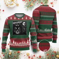 Mothman Ugly Christmas Sweater Retro Horror Manga Urban Myth Cryptid Creature - Wonder Print Shop