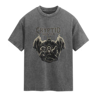 Retro Cryptid Hunter Washed Cotton T-Shirt Mothman Bigfoot Loch Ness Monster Cryptids