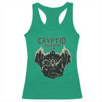 Retro Cryptid Hunter Racerback Tank Top Mothman Bigfoot Loch Ness Monster Cryptids - Wonder Print Shop