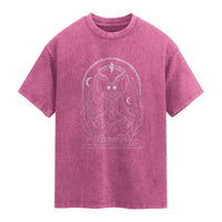 Mothman Washed Cotton T-Shirt Cryptid Paranormal Occult Horror Gothic Monster