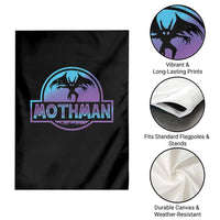 Mothman Garden Flag Retro Neon Cryptid Paranormal Horror Monster - Wonder Print Shop