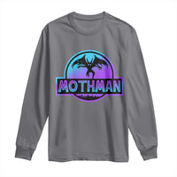 Mothman Long Sleeve Shirt Retro Neon Cryptid Paranormal Horror Monster - Wonder Print Shop