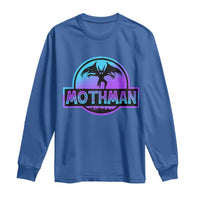 Mothman Long Sleeve Shirt Retro Neon Cryptid Paranormal Horror Monster - Wonder Print Shop