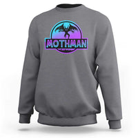 Mothman Sweatshirt Retro Neon Cryptid Paranormal Horror Monster - Wonder Print Shop