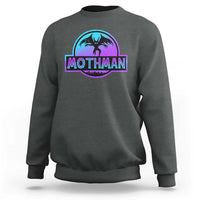 Mothman Sweatshirt Retro Neon Cryptid Paranormal Horror Monster - Wonder Print Shop