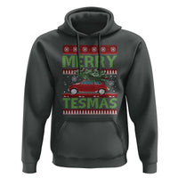 Funny Christmas Truck Hoodie Merry Tesmas Cybertruck Futuristic Car Ugly Sweater