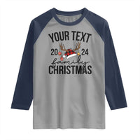 Personalized Matching Family Christmas Raglan Shirt Custom Name Xmas Gift
