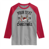 Personalized Matching Family Christmas Raglan Shirt Custom Name Xmas Gift