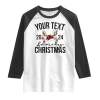 Personalized Matching Family Christmas Raglan Shirt Custom Name Xmas Gift