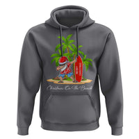 Hawaiian Christmas Santa Hoodie Christmas On The Beach Vacation