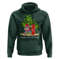 Hawaiian Christmas Santa Hoodie Christmas On The Beach Vacation