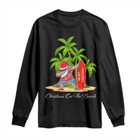 Hawaiian Christmas Santa Long Sleeve Shirt Christmas On The Beach Vacation