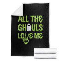 Halloween Skeleton Boo Ghost Cute Costume Throw Blanket Funny All The Ghouls Love Me Shirt Boys Toddler Girls Kids Youth - Wonder Print Shop