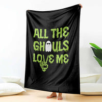 Halloween Skeleton Boo Ghost Cute Costume Throw Blanket Funny All The Ghouls Love Me Shirt Boys Toddler Girls Kids Youth - Wonder Print Shop