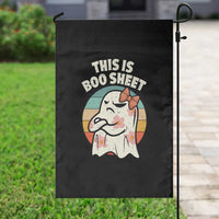 Retro Halloween Costume Women Garden Flag This Is Boo Sheet Cute Spooky Ghost - Wonder Print Shop