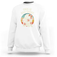 Retro Halloween Costume Women Sweatshirt This Is Boo Sheet Cute Spooky Ghost - Wonder Print Shop