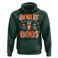 Retro Halloween Booze And Boos Hoodie Halloween Costume Ghost Spooky Season