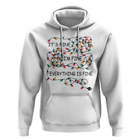 Funny Christmas Hoodie It's Fine I'm Fine Everything Is Fine Xmas Lights TS10