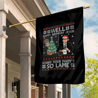 Funny Office Christmas Garden Flag Party Well Happy Birthday Jesus TV Show Ugly Xmas - Wonder Print Shop