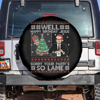 Funny Office Christmas Spare Tire Cover Party Well Happy Birthday Jesus TV Show Ugly Xmas - Wonder Print Shop