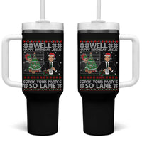 Funny Office Christmas Tumbler With Handle Party Well Happy Birthday Jesus TV Show Ugly Xmas - Wonder Print Shop