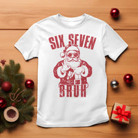 Six Seven Bruh Funny Christmas T Shirt Santa 67 Meme Teens Boys Kids Xmas Pajamas - Wonder Print Shop