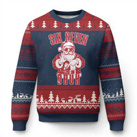 Six Seven Bruh Funny Xmas Ugly Christmas Sweater Santa 67 Meme Teens Boys Kids Xmas Pajamas - Wonder Print Shop