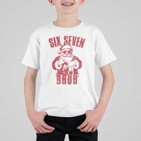 Six Seven Bruh Funny Christmas T Shirt For Kid Santa 67 Meme Teens Boys Kids Xmas Pajamas - Wonder Print Shop