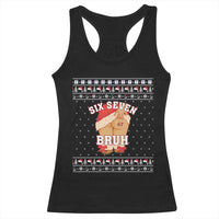 Funny Six Seven 6 7 Meme Ugly Christmas Racerback Tank Top Santa 67 Meme Xmas Pajamas - Wonder Print Shop