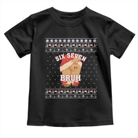 Funny Six Seven 6 7 Meme Ugly Christmas Toddler T Shirt Santa 67 Meme Xmas Pajamas - Wonder Print Shop