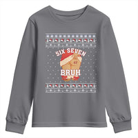 Funny Six Seven 6 7 Meme Ugly Christmas Youth Sweatshirt Santa 67 Meme Xmas Pajamas - Wonder Print Shop