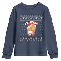 Funny Six Seven 6 7 Meme Ugly Christmas Youth Sweatshirt Santa 67 Meme Xmas Pajamas - Wonder Print Shop