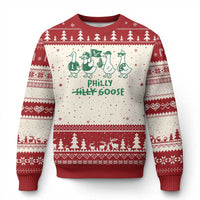 Philly Goose Ugly Christmas Sweater Funny Philadelphia Football Fan Gear Silly Gooses - Wonder Print Shop