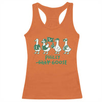 Philly Goose Racerback Tank Top Funny Philadelphia Football Fan Gear Silly Gooses - Wonder Print Shop