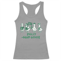 Philly Goose Racerback Tank Top Funny Philadelphia Football Fan Gear Silly Gooses - Wonder Print Shop
