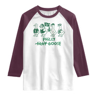 Philly Goose Raglan Shirt Funny Philadelphia Football Fan Gear Silly Gooses - Wonder Print Shop