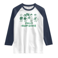 Philly Goose Raglan Shirt Funny Philadelphia Football Fan Gear Silly Gooses - Wonder Print Shop