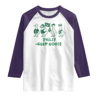 Philly Goose Raglan Shirt Funny Philadelphia Football Fan Gear Silly Gooses - Wonder Print Shop