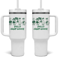 Philly Goose Tumbler With Handle Funny Philadelphia Football Fan Gear Silly Gooses - Wonder Print Shop