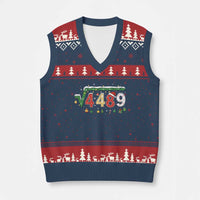 Math 67 Meme Funny Six Seven Funny Xmas V-Neck Knit Sweater Vest Funny Math Teacher Teen Slang Boys Kids Xmas Pajamas - Wonder Print Shop
