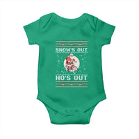 Funny Santa Christmas Baby Onesie Snows Out Hos Out Ugly Xmas - Wonder Print Shop