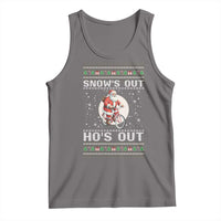 Funny Santa Christmas Tank Top Snows Out Hos Out Ugly Xmas - Wonder Print Shop
