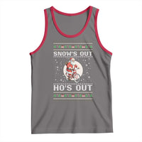 Funny Santa Christmas Tank Top Snows Out Hos Out Ugly Xmas - Wonder Print Shop