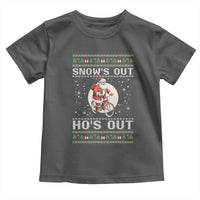 Funny Santa Christmas Toddler T Shirt Snows Out Hos Out Ugly Xmas - Wonder Print Shop