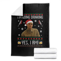 Charlie Hunnam Ed Gein Ugly Christmas Throw Blanket Monster Movie I'm Going Drinking - Wonder Print Shop